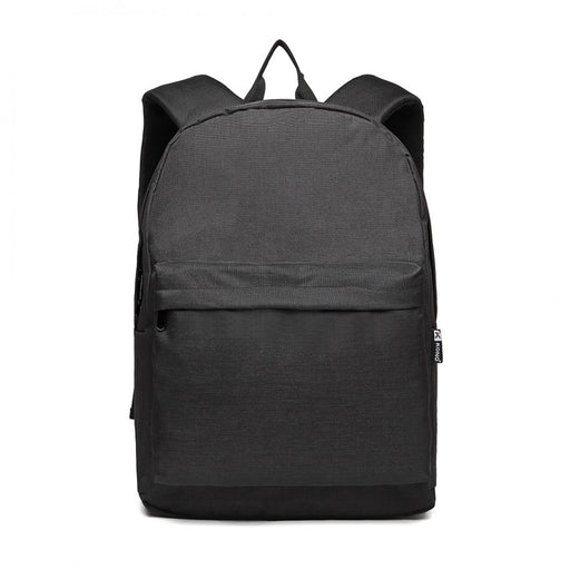 E1930 - Kono Large Functional Basic Backpack - Black - Image 2