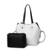Lh1908 - Miss Lulu 2 Piece Multi-way Shoulder Tote Bag - Grey - Image 1