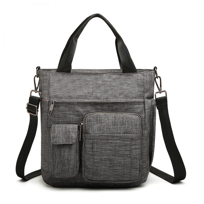Lb6923 - Kono Multi-compartment Tote Shoulder Bag - Grey - Image 2