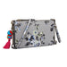 Lg6803-miss Lulu Canvas With Pompom Pendant Handbag Shoulder Bag Grey - Image 2