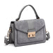 Lb6872 - Miss Lulu Matte Leather Midi Handbag - Grey - Image 2