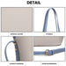 Lh1908 - Miss Lulu 2 Piece Multi-way Shoulder Tote Bag - Grey - Image 6