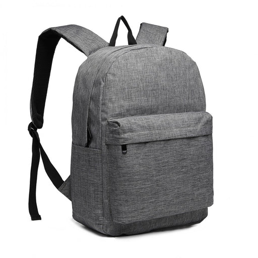 E1930 - Kono Large Functional Basic Backpack - Grey - Image 1
