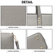 Lg6931 - Miss Lulu 4 Piece Handbag Set - Grey - Image 6
