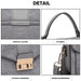 Lb6872 - Miss Lulu Matte Leather Midi Handbag - Grey - Image 6
