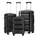 K2092 - Kono Bright Hard Shell Pp Suitcase 3 Pieces Set - Classic Collection - Black - Image 1