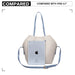 Lh1908 - Miss Lulu 2 Piece Multi-way Shoulder Tote Bag - Grey - Image 5