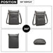 Lb6927 - Miss Lulu Multi Pocket Leather Look Rfid-blocking Cross Body Bag - Grey - Image 3