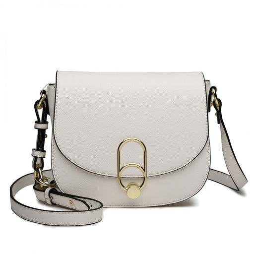 Lz1831 - Miss Lulu Cross Body Saddle Bag - Black - Image 1