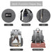 E1976 - Kono Travel Baby Changing Backpack With Usb Charging Interface - Grey - Image 5