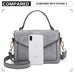 Lb6872 - Miss Lulu Matte Leather Midi Handbag - Grey - Image 5