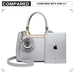 Lg1847 - Miss Lulu Pu Leather Rose Hanging Ornament Handbag - Grey - Image 7