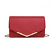 Lh2064 - Miss Lulu Vegan Envelope Clutch Bag - Red - Image 2