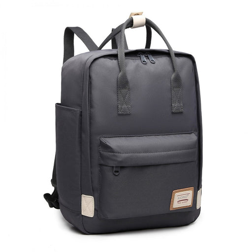 Eb2017 - Kono Large Polyester Laptop Backpack - Grey - Image 1