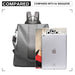 Lg1903 - Miss Lulu Two Way Backpack Shoulder Bag With Pom Pom Pendant - Grey - Image 6