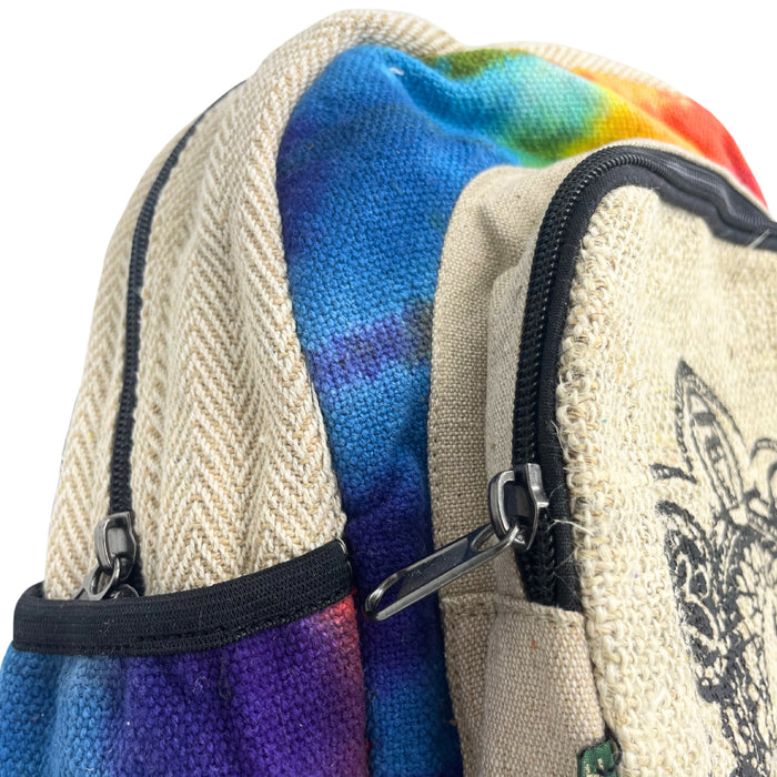 Tiedye Hemp Medium Backpack - 7 Chakra