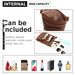 Lb6927 - Miss Lulu Multi Pocket Leather Look Rfid-blocking Cross Body Bag - Brown - Image 7