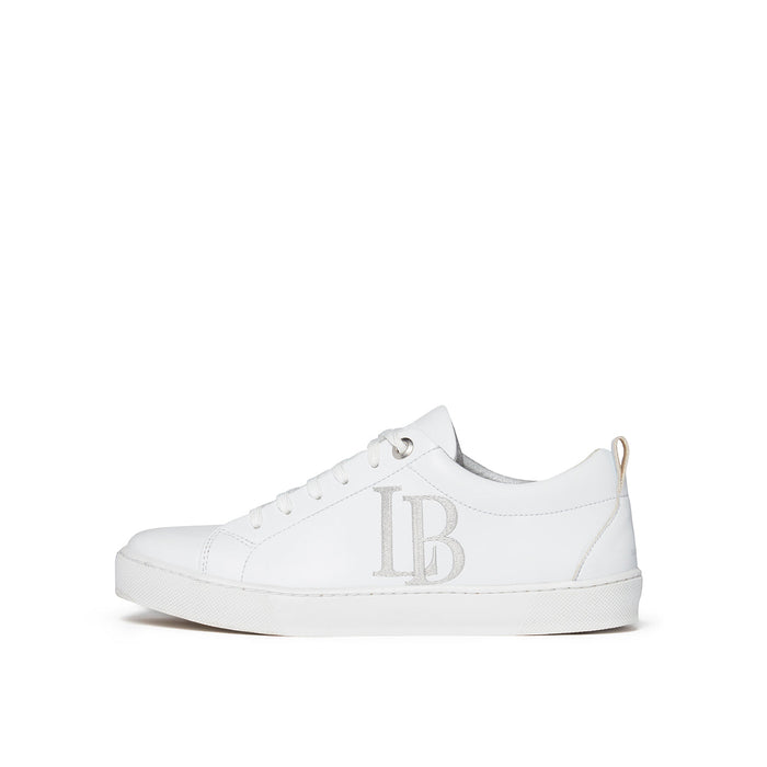 LB White Apple Leather Sneakers Women-4