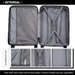 K2092 - Kono Bright Hard Shell Pp Suitcase 3 Pieces Set - Classic Collection - Black - Image 11