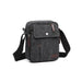 E1971 - Kono Multi Pocket Cross Body Shoulder Bag - Black - Image 1
