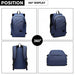 E6715 - Kono Business Laptop Backpack With Usb Charging Port - Navy Blue - Image 3