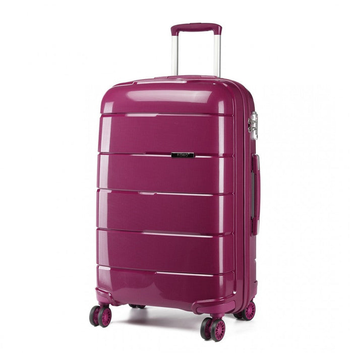 20 Inch Cabin Size Hard Shell Pp Suitcase - Purple