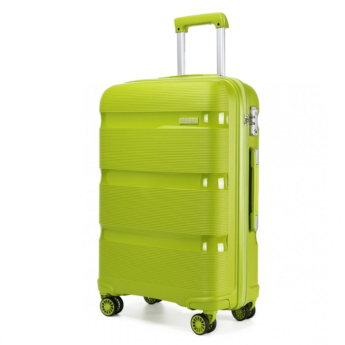 20 Inch Bright Hard Shell Pp Suitcase - Classic Collection - Green