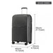 K2393L - British Traveller 20 Inch Spinner Hard Shell PP Suitcase With TSA Lock - Black - Image 5