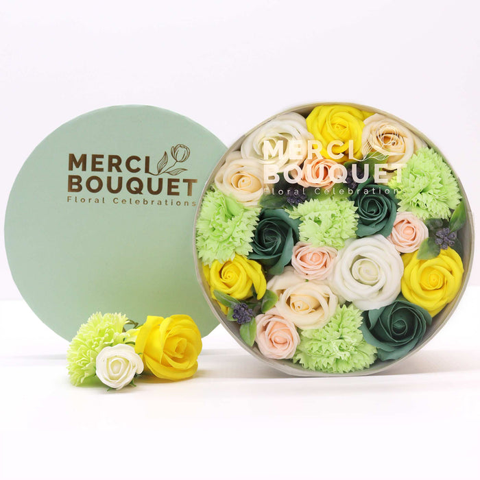 Round Box - Spring Celibrations - Yellow & Greens