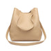 Lb1937 - Miss Lulu 4 Piece Set Shoulder Tote Handbag - Beige - Image 2