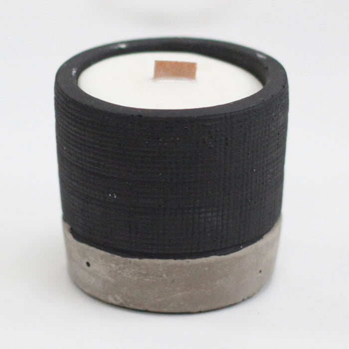 Pot Concrete Soy Candle - Black - Brandy Butter