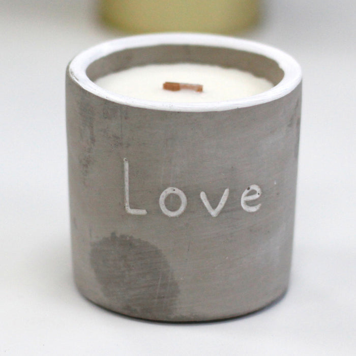 Med Concrete Soy Candle  - Love - Purple Fig & Casis