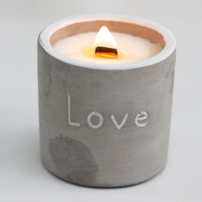 Med Concrete Soy Candle  - Love - Purple Fig & Casis