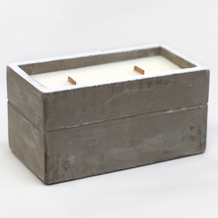 Large Concrete Soy Candle  - Clove & Dark Sandal