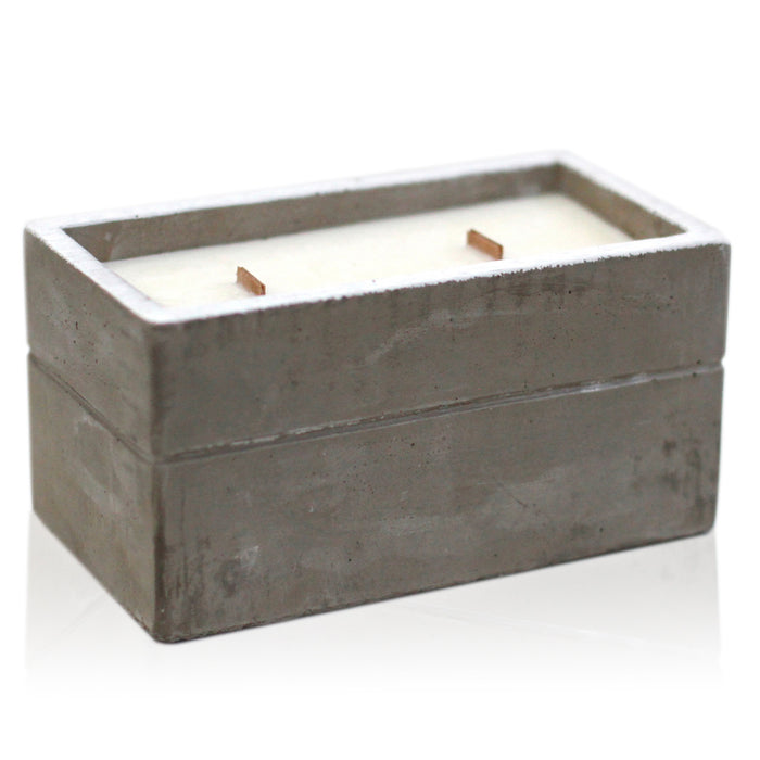 Large Concrete Soy Candle  - Clove & Dark Sandal