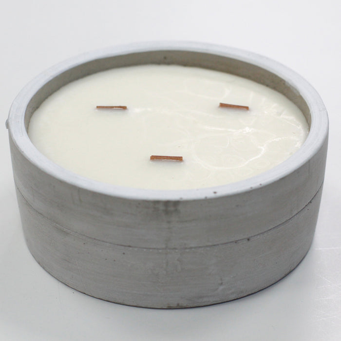 Large Concrete Soy Candle - Patchouli & Dark Amber