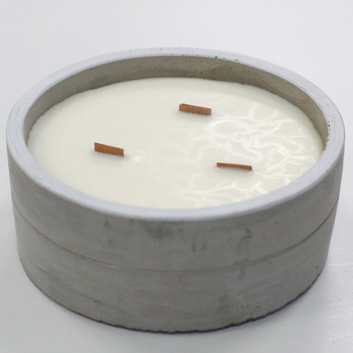 Large Concrete Soy Candle - Crushed Vanilla & Orange