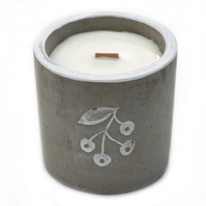 Med Concrete Soy Candle - Berrys - Juniper & Sweet Gin