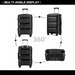 K2092 - Kono Bright Hard Shell Pp Suitcase 3 Pieces Set - Classic Collection - Black - Image 4