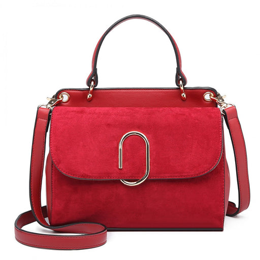 Lb6871-miss Lulu Stylish Ladies Leather Handbag Shoulder Bag Red - Image 1