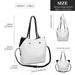 Lh1908 - Miss Lulu 2 Piece Multi-way Shoulder Tote Bag - Grey - Image 4