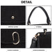 Lb6871-miss Lulu Stylish Ladies Leather Handbag Shoulder Bag Black - Image 4