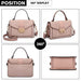 Lb6872 - Miss Lulu Matte Leather Midi Handbag - Pink - Image 3