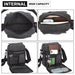 E1971 - Kono Multi Pocket Cross Body Shoulder Bag - Black - Image 7