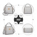 Lb2126 - Miss Lulu Leather Look Practical Crossbody Bag - Grey - Image 3