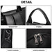 Lg1903 - Miss Lulu Two Way Backpack Shoulder Bag With Pom Pom Pendant - Black - Image 7