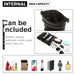 Lb6927 - Miss Lulu Multi Pocket Leather Look Rfid-blocking Cross Body Bag - Black - Image 7