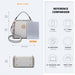 Lb2126 - Miss Lulu Leather Look Practical Crossbody Bag - Grey - Image 4