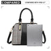 Lg2001 - Miss Lulu Gingham Plaid Panel Shoulder Bag - Black - Image 5