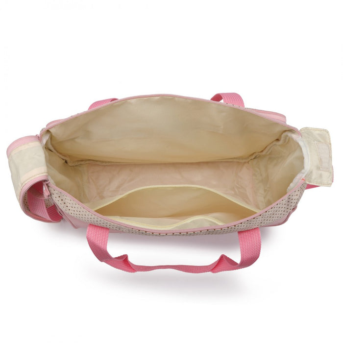 9026 - Miss Lulu Polyester 5 Pcs Set Maternity Baby Changing Bag Dot - Pink - Image 7